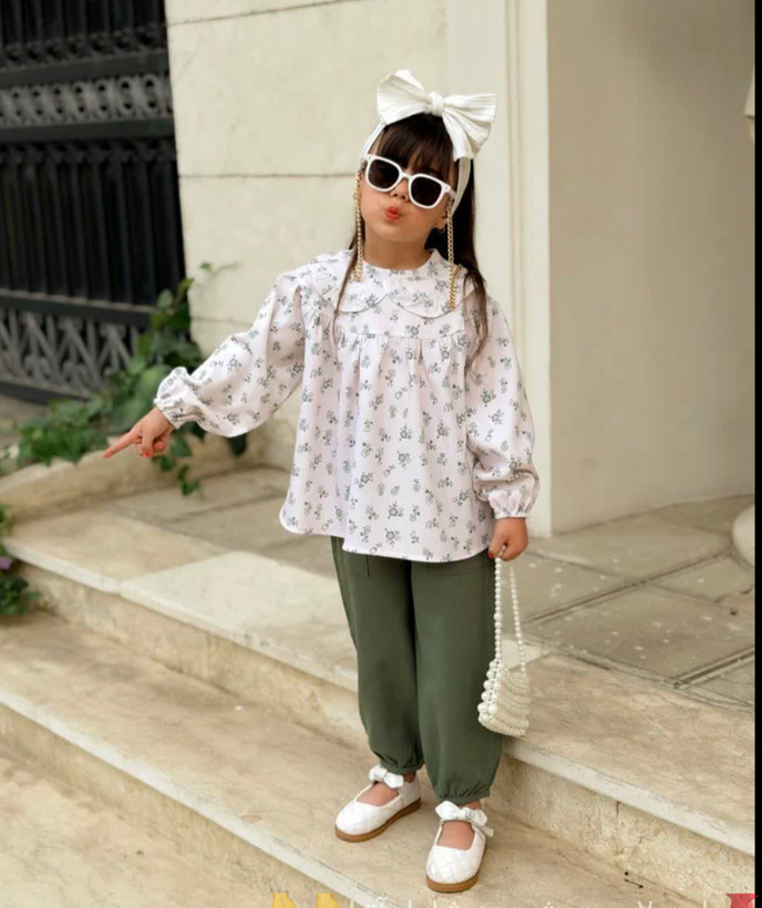 ست بلوز و شلوار دخترانه پاییزی مدل آترا