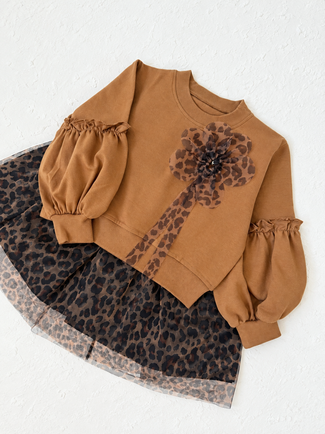 ست سه تیکه بلوز دامن پلنگی